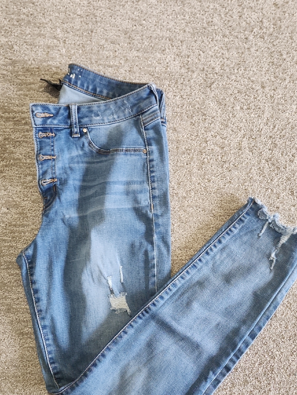 Rewash Light Blue Skinny Distressed Jeans